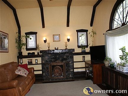 Living room with fireplace