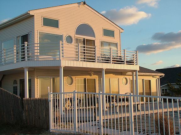 Sunset illuminates the house