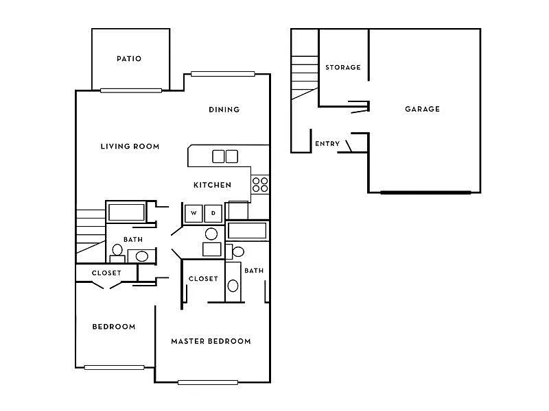 Floor plan 2 TH Upper Renovated