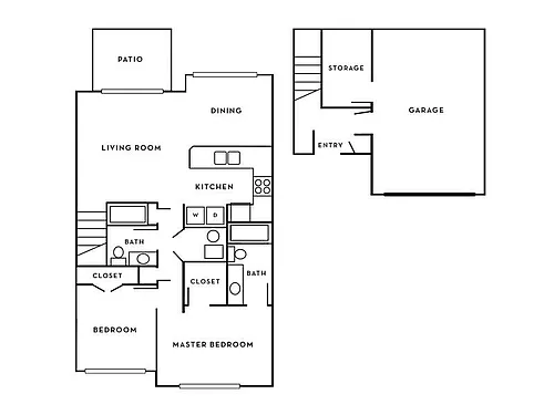 Floor plan 2 TH Upper Renovated