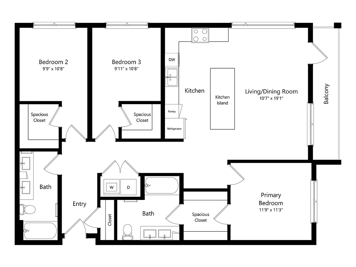 Floor plan 3B-1