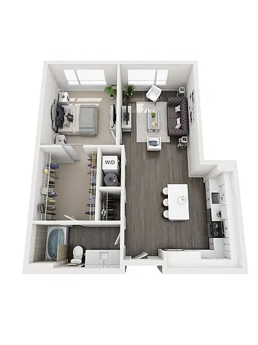 Floor plan 1 Bedroom A5 | 1 Bath