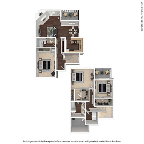 Floor plan Three Bedroom, Two Bathroom To