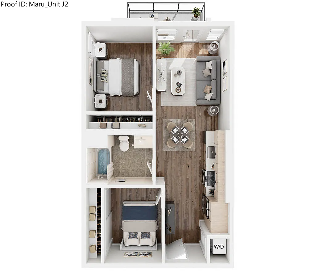Floor plan J2 - 2 Bedroom