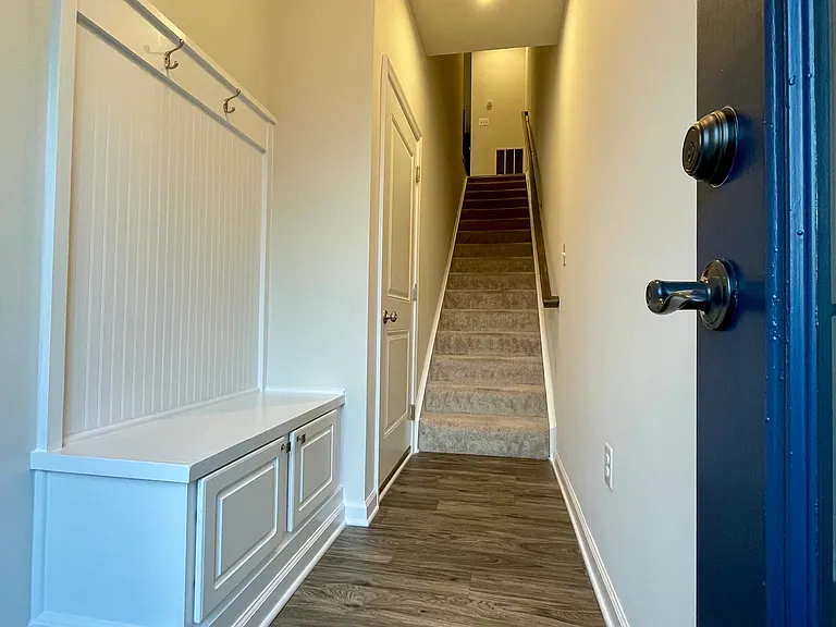 Foyer with custom drop zone and storage