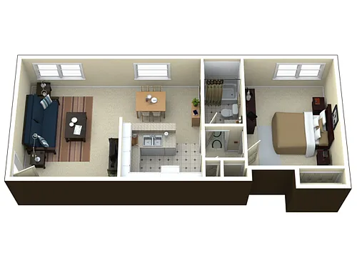 Floor plan Premium 1 Bedroom Apartment