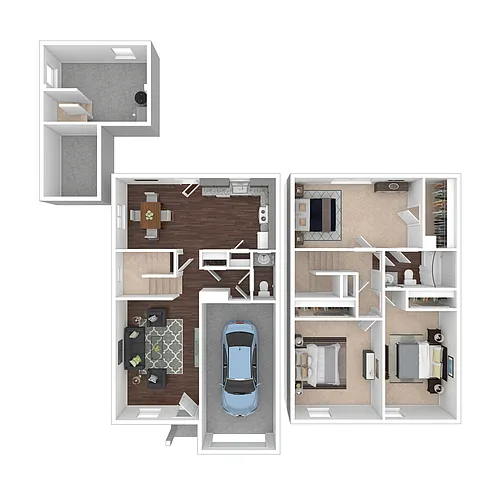 Floor plan C1 Aurora Townhome