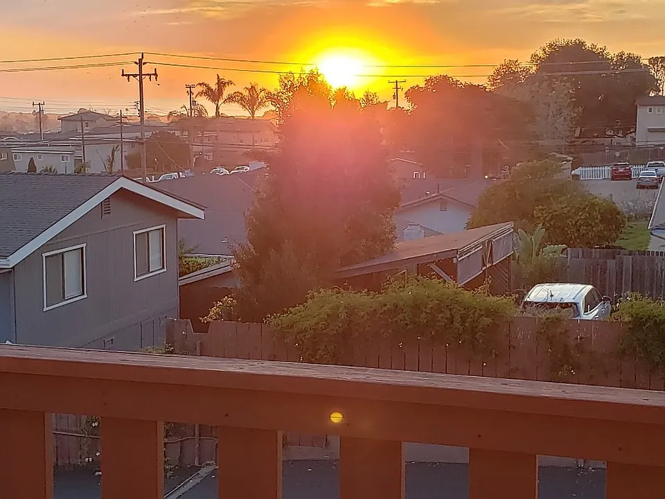 Fall season sunset from entertainment deck.