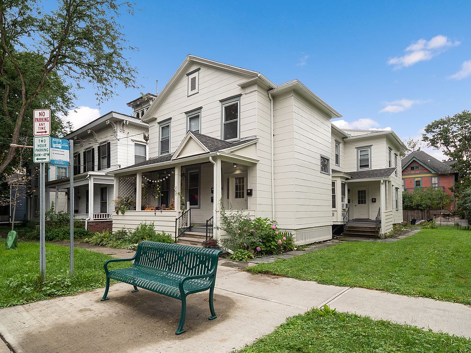 Bus stop to Cornell and IC outside the building.