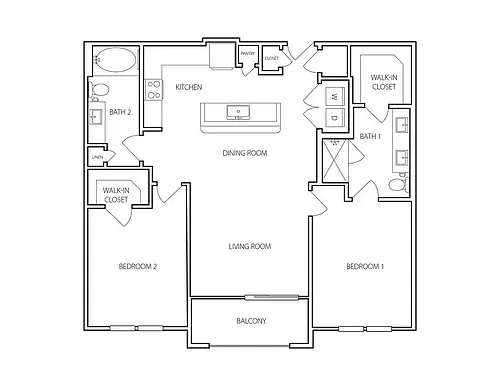 Floor plan 2 Bedroom