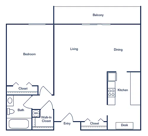 Floor plan 1x1P - (Partial)