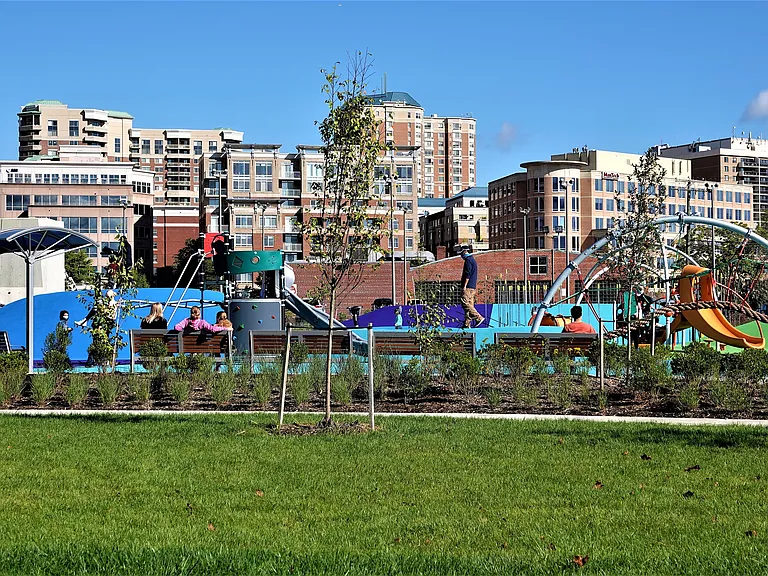 Enjoy the Modern, Accessible Playground at Nearby Mosaic Park