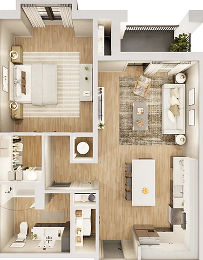 A3 - 1 Bed _ 1 Bath A3 - 1 Bed _ 1 Bath