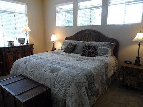 Secondary bedroom, upstairs; 3rd bedroom downstairs.