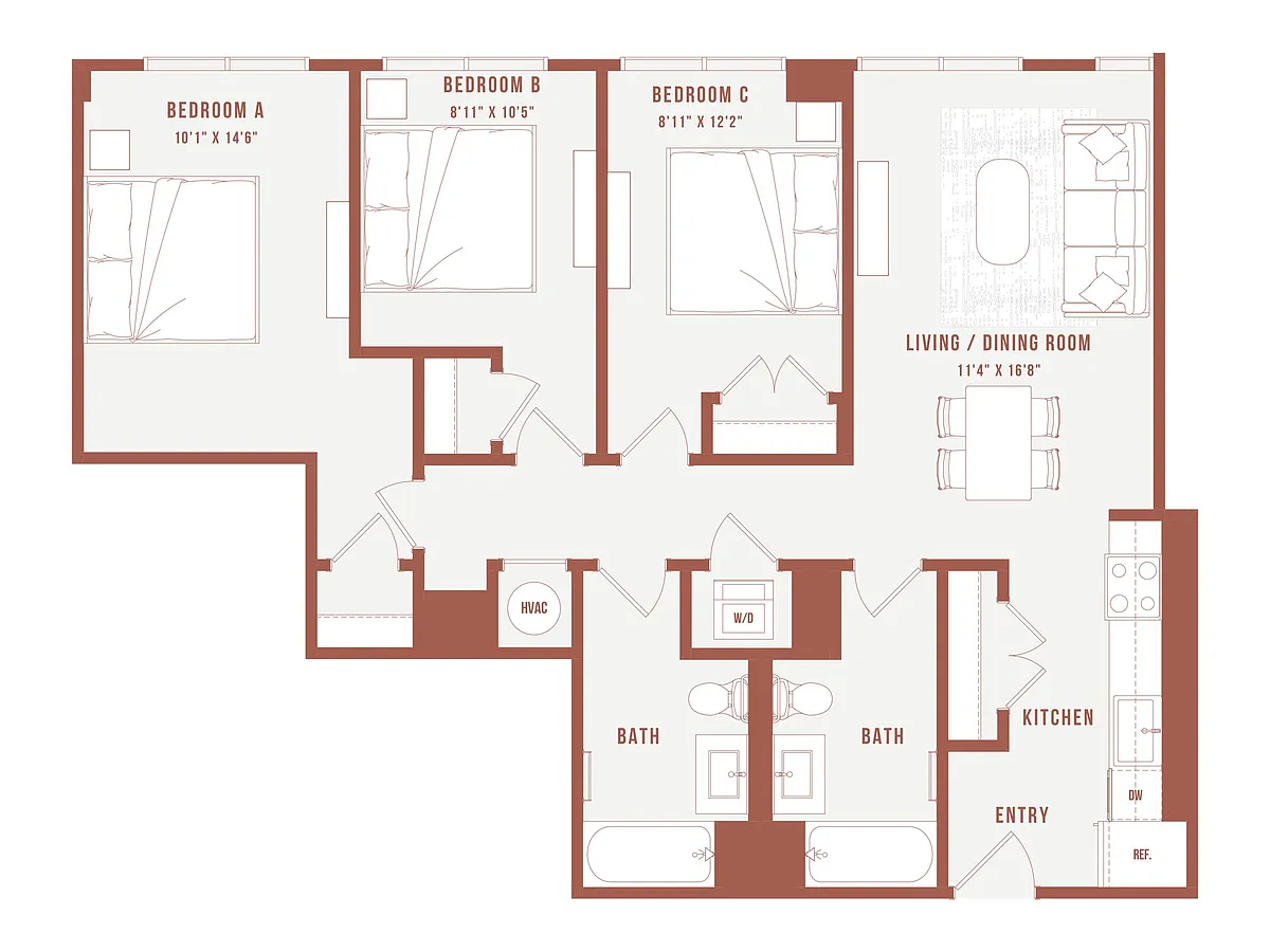 Floor plan Colette Co-Living H1.1