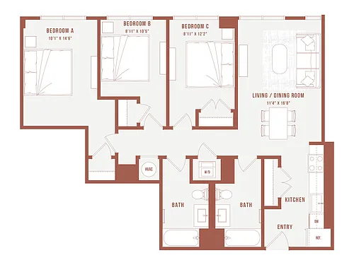 Floor plan Colette Co-Living H1.1
