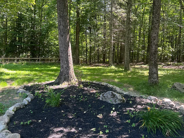 Refreshed rock garden - your plantings welcome!