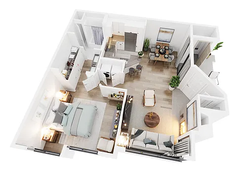 Floor plan One Bedroom One Bathroom