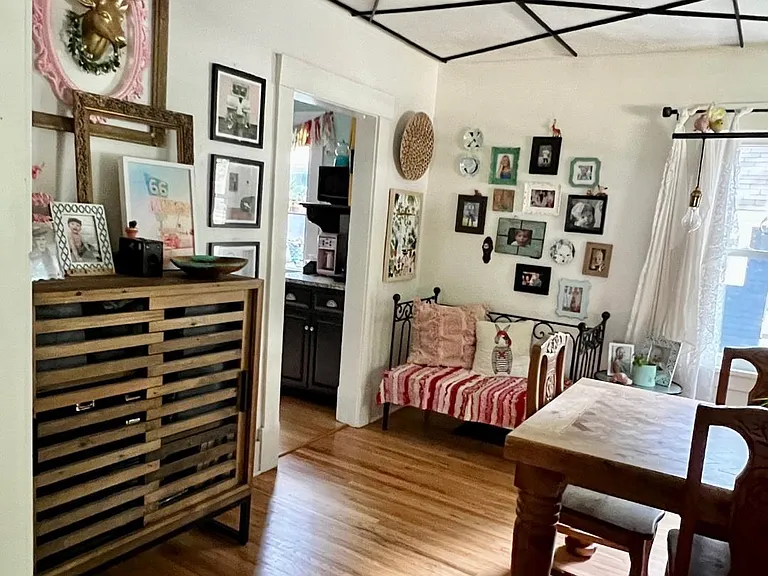 Dining room from Family room arch kitchen door on left