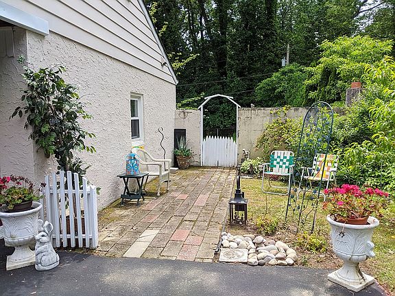 Side patio and garden