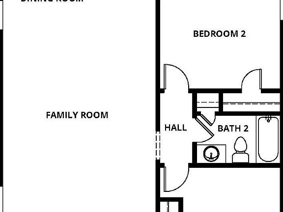 Floor plan layout of the Hawthorne.