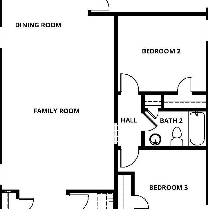Floor plan layout of the Hawthorne.