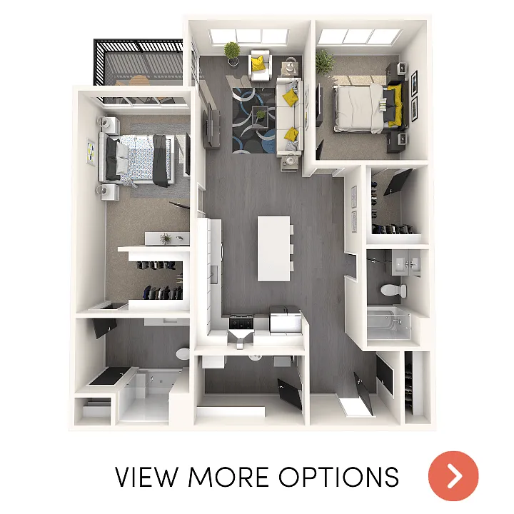 Floor plan 2 Bedroom, 2 Bathroom