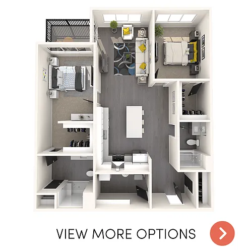 Floor plan 2 Bedroom, 2 Bathroom
