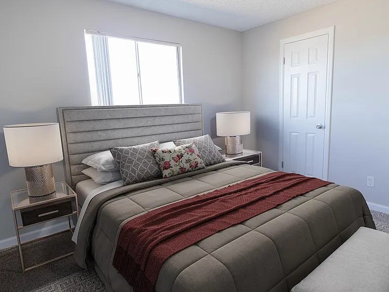 2 BR, 1 BA Example - Primary Bedroom Example