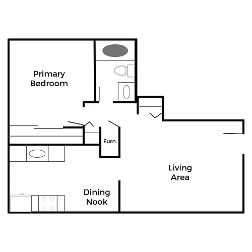 Floor plan 1-Bedroom