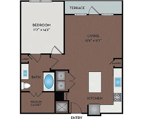 Floor plan 11F5A & 11F5B