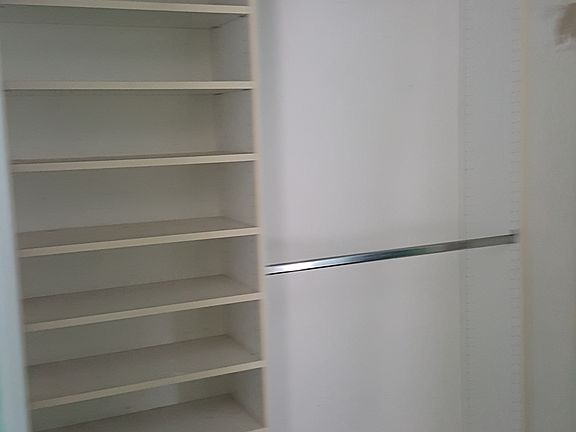 Closet in master bedroom