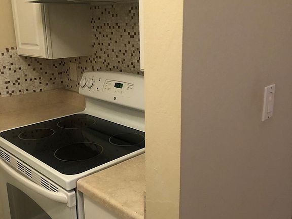 New stove and cupboards in the kitchen