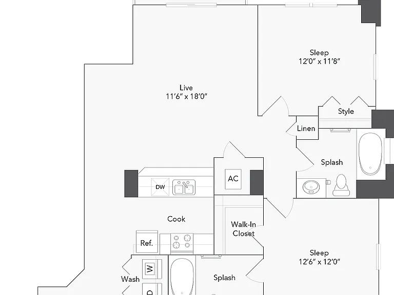 Camden | 2-Bedroom Floorplan Camden | 2-Bedroom Floorplan