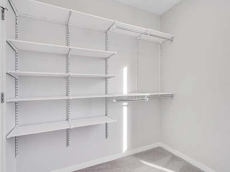 Our town home closets offer premium shelving.