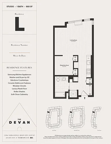 Floor plan Studio L