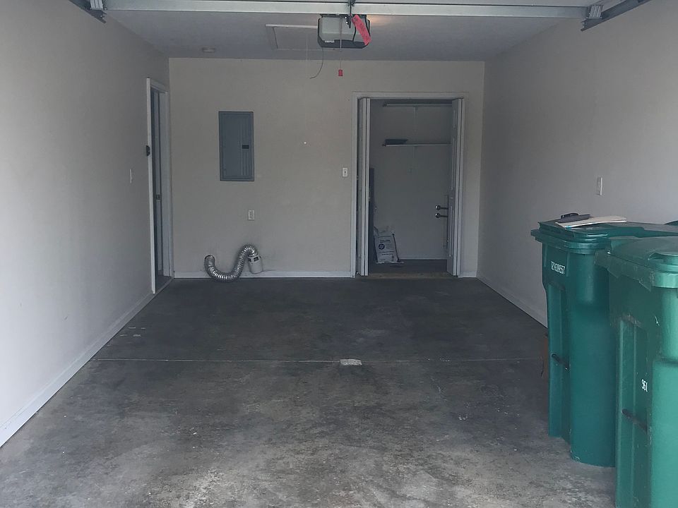 One car garage with automatic door opener