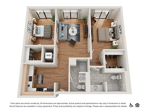 Floor plan 2 Bedroom Renovated