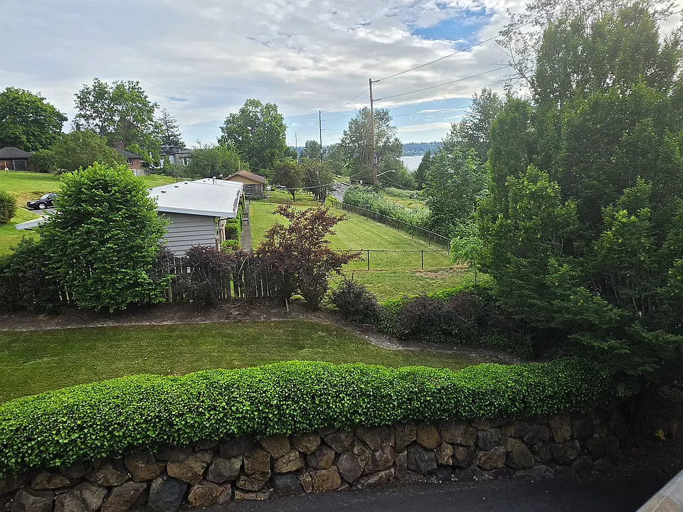 View from patio upstairs.