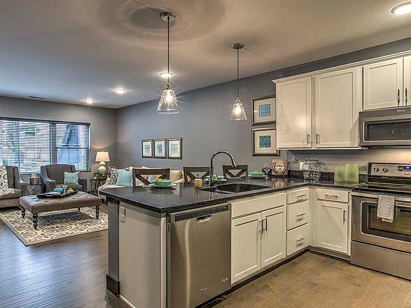 Our beautiful, modern kitchens have stainless steel appliances and plenty of counter space for all your cooking needs.