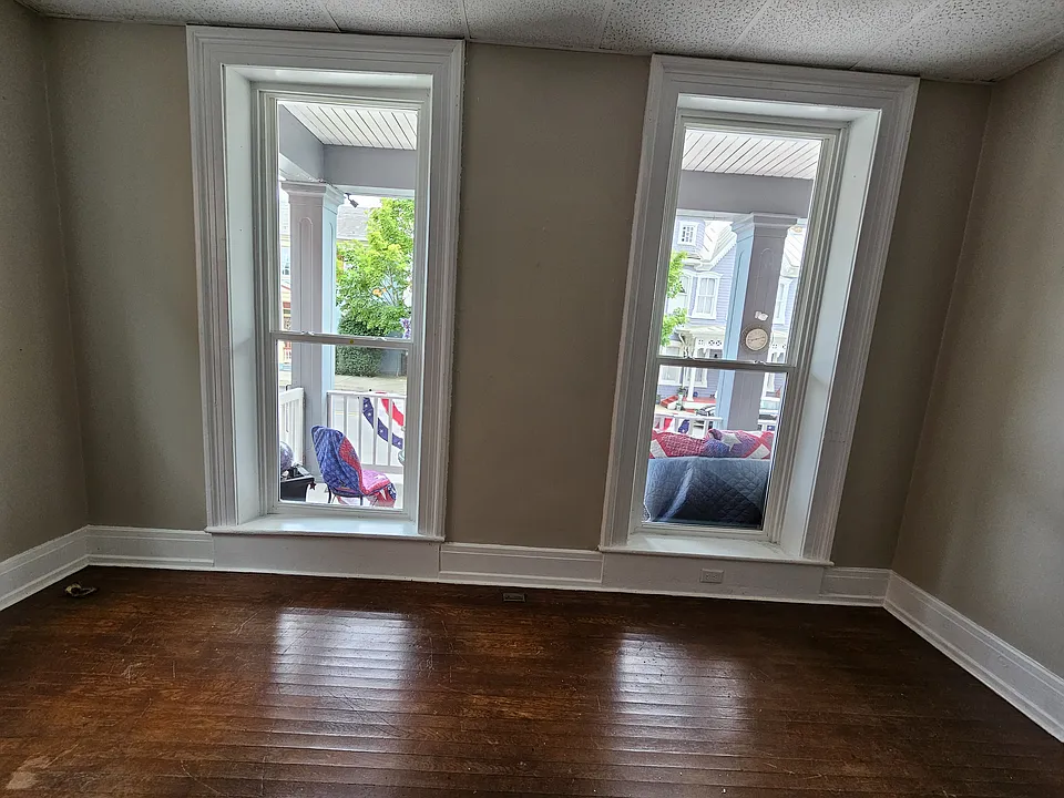 Floor to Ceiling Windows in L.R. Hardwood Floors as well......