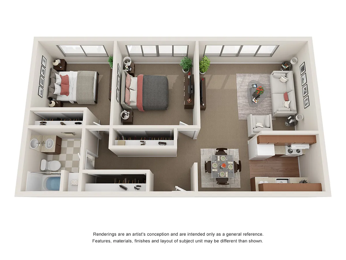 Floor plan 2 X 1