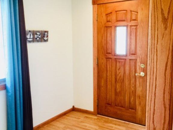 Interior view of front door