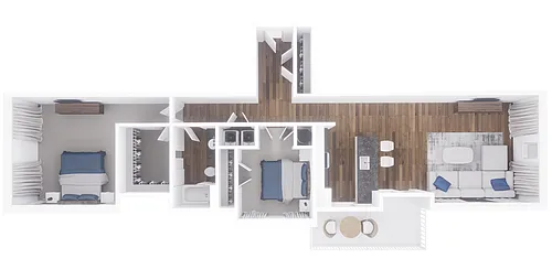 Floor plan 2x1 1180 sqft