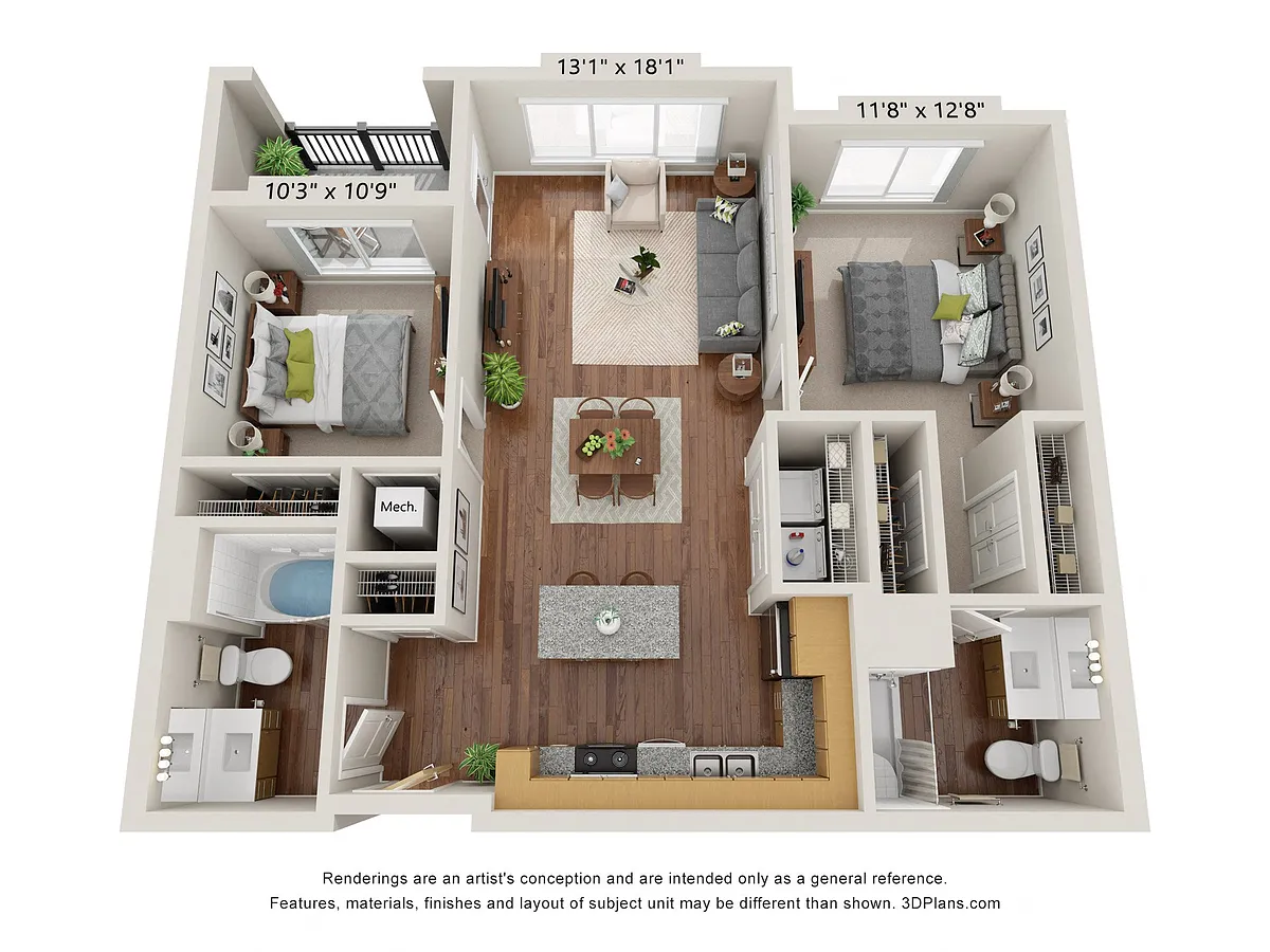 Floor plan Two Bedroom A