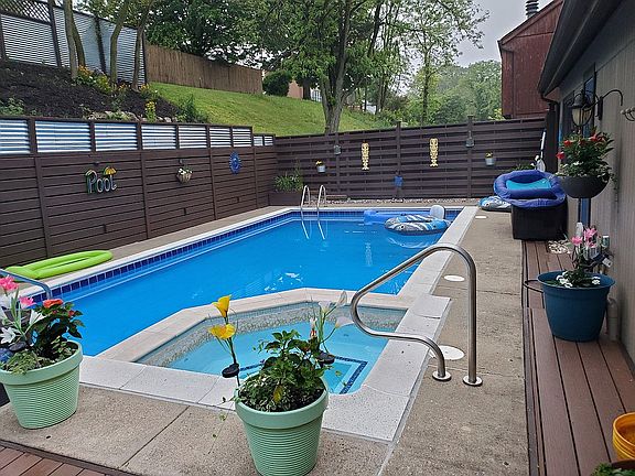 Pool and fenced in yard