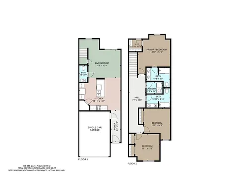 Floor plan Three Bedroom Townhome