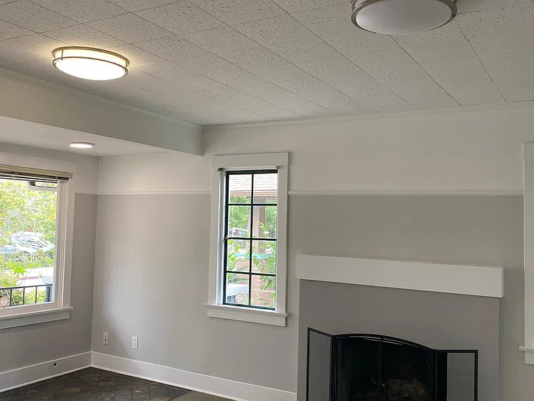 Living Room With Fireplace