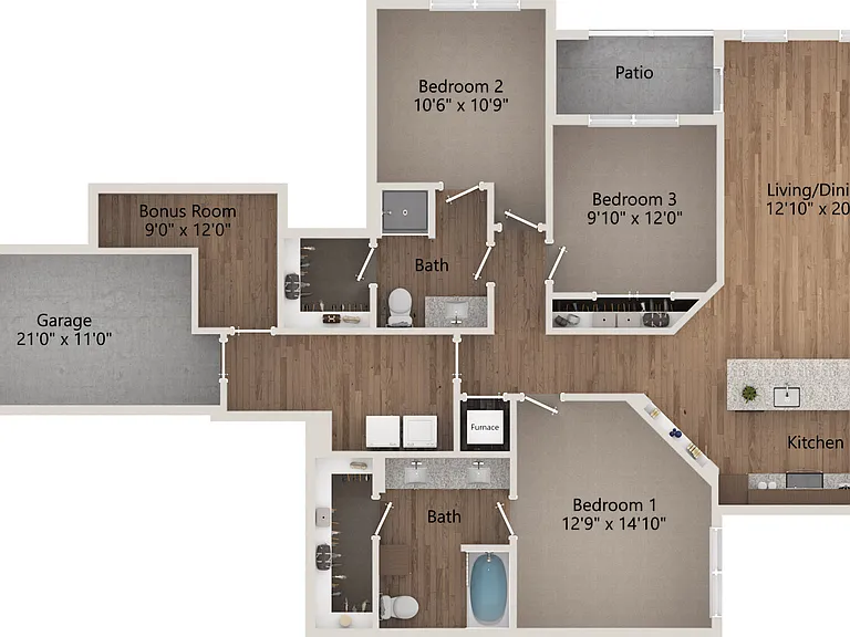 C1-G floor plan The Landing at Tiffany Springs