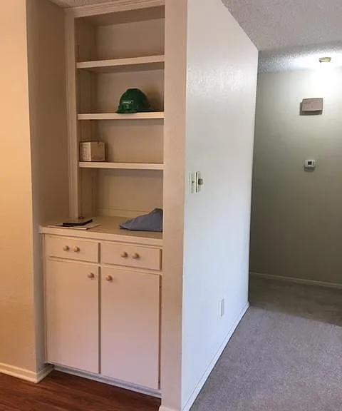 Shelves in kitchen